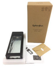 Crackle Glass Wall Light Solar Powered Lights4fun Outdoor Garden LED Bulb New F1