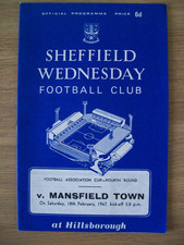 SHEFFIELD WEDNESDAY V MANSFIELD TOWN FROM 1967
