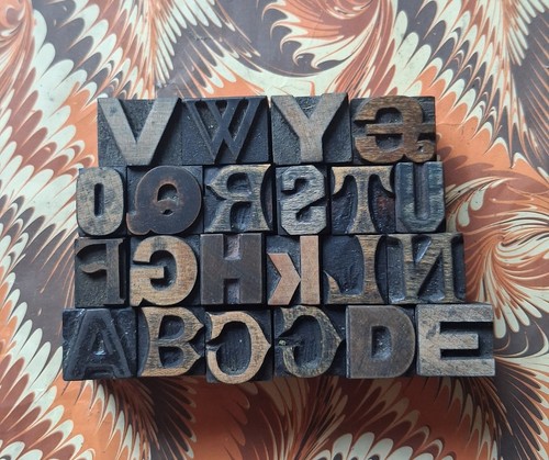 Vintage wooden letterpress - wooden,