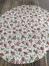 ROUND LAURA ASHLEY POPPIES TABLECLOTH 63 INCHES DIAMETER