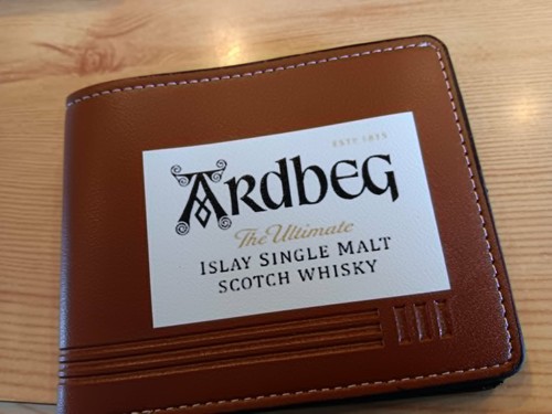 Ardbeg whisky brown wallet - brown,