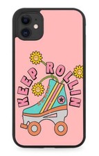 Retro Keep Rolling Rubber Phone Case Roller-skate Roller Skates 60s 50s BL99