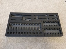 Halfords Advanced 1/4" Drive Socket set tool storage Foam tray shadow tray
