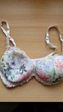 LISE CHARMEL Moulded Cup Underwired Floral White Multi Pastel Bra 32E Lingerie