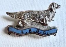 Vintage Dachshund LHDC enamel Dog badge By Kenart