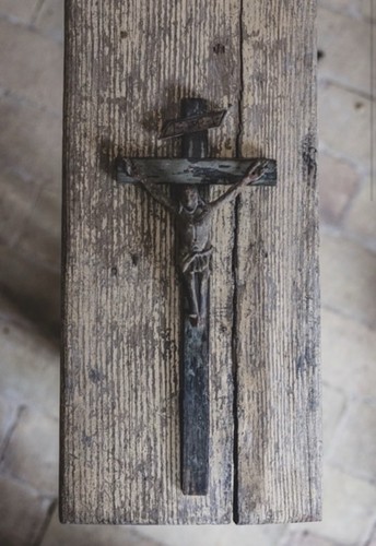 Antique wooden crucifix - antique,