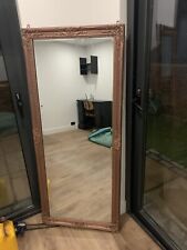 X-Large Vintage Ornate Full Length Mirror Rose Gold Copper 160cm x 70cm