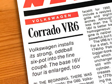 VW CORRADO VR6 2.9 1991 "NEWCOMERS" ORIGINAL CAR MAGAZINE REVIEW ROAD TEST