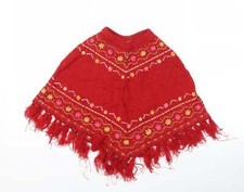 Sarah Louise Girls Red Jacket Poncho Size 2 Years