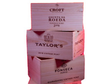 3 Pack of Port boxes  -  Wooden Wine Box Crate Vintage Shabby Chic Home Storage