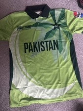 Pakistan Pakistani cricket polo shirt tshirt top M medium green