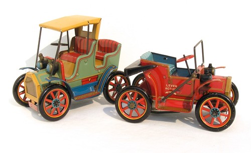 Vintage old timers tin litho - tin,