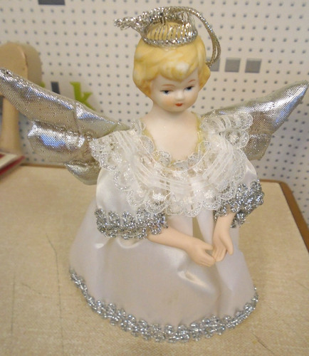 Vintage christmas angel - angel, tree