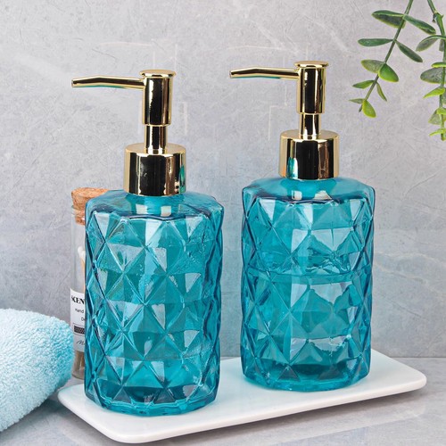 330 400ml glass soap dispenser - glass,