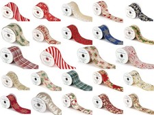Christmas Wired Ribbon Width