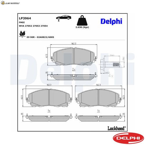 Brake pad set disc - disc,