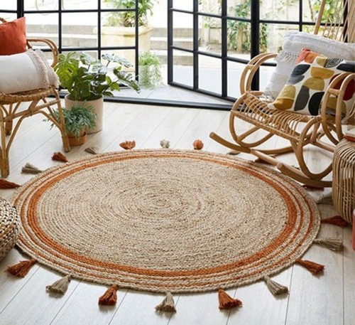 Luxury handwoven jute rug - handwoven,
