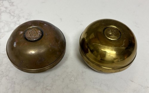 Vintage brass travel hanukkah - brass,