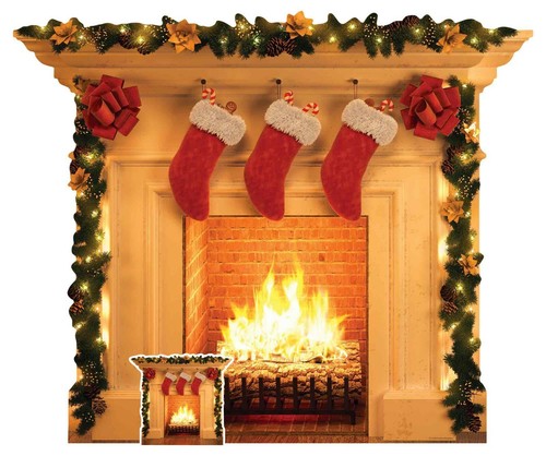 Christmas fireplace festive - christmas,