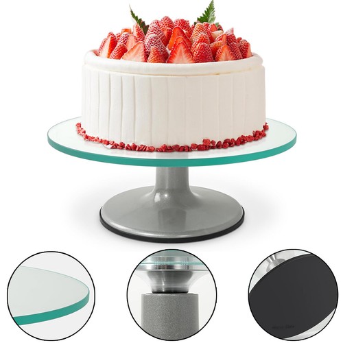 Glass revolving cake stand - 12"glass,