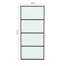 6ft Metal Frame Sliding Glass