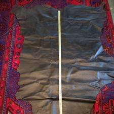 VINTAGE Calf Leather Hide Black  Tanned Approx 75CM BY 100CM 