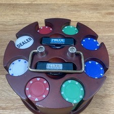 POKER STUFF Chips Carousel - 200 chips, 1 dealer chip, two packs of cards