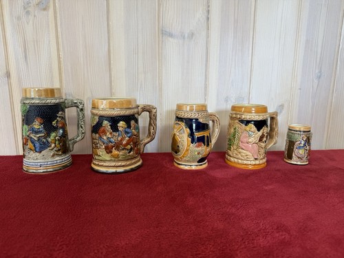 Beer steins lidded - steins, tankard