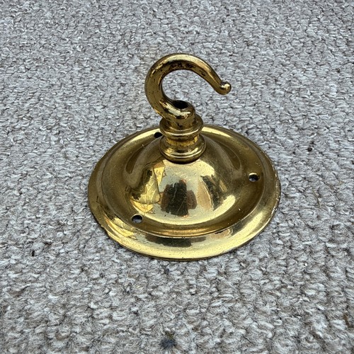 Vintage brass lighting hook - brass,