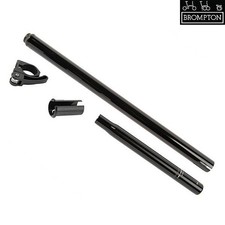 Brompton Telescopic Snap Fit Steel Seat Pillar - Black Edition (marked)