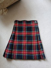 REDUCED PRICE: NEW MIXED FIBRE KILT BLACK STEWART TARTAN 30" W 24" L
