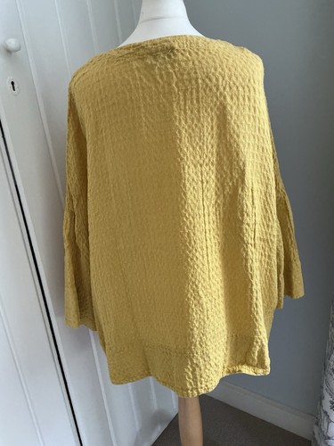 Sahara waffle linen top - linen, box