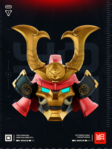 Iron samurai man helmet - samurai,