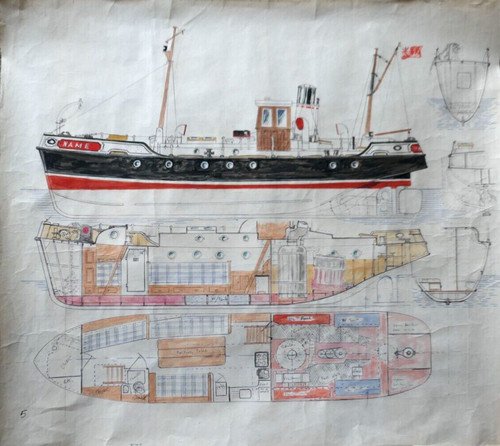 Steam trawler plans 1950 - steam,
