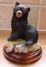 Original Sherratt & Simpson Black Bear On Base - Made In England