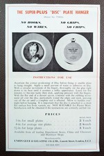 Vintage Super-Plus "Disc" Plate Hanger Leaflet | Union Glue & Gelatine Co. Ltd.