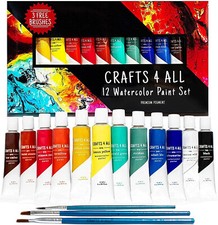 WATERCOLOUR PAINTS & BRUSHES