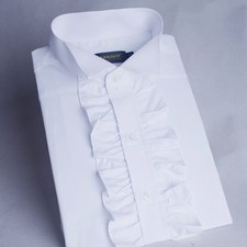 Mens gents cotton ruffle front - mens,