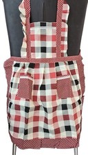 red Cooking Apron with Pockets Woman Apron Kitchen Apron Woman/Ladies