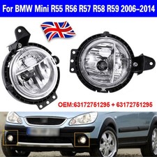 2x Front LH & RH Bumper Fog Lights W/ Bulbs For BMW Mini Cooper R55 R56 06-14 S