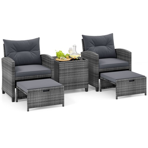 Piece patio rattan furniture - 5,