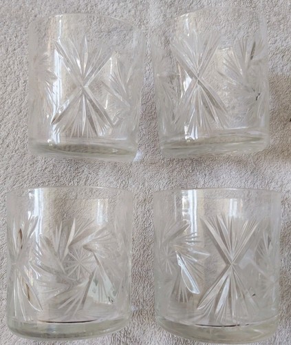 Set vintage cut glass - of,