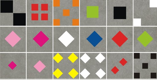 Squares wall art tile - squares, or