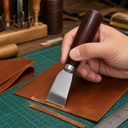 Stainless steel leather cutter - stainless,