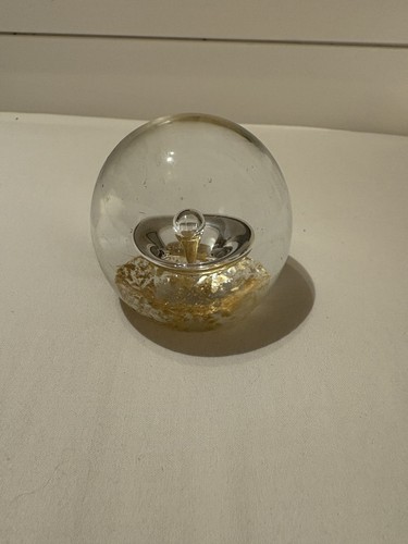 Clear glass paperweight sphere - paperweight,