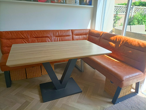 Wood effect rectangular dining - rectangular,