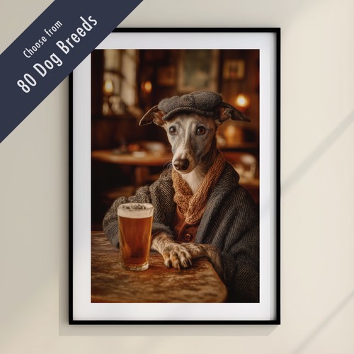 Funny dog drinking - dog, at