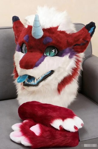 Fursuit long haired dog - fursuit, fox