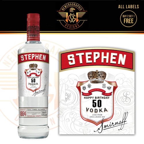 Personalised vodka bottle - vodka,