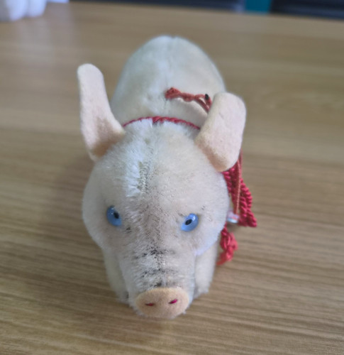 Vintage steiff mohair pig - vintage,